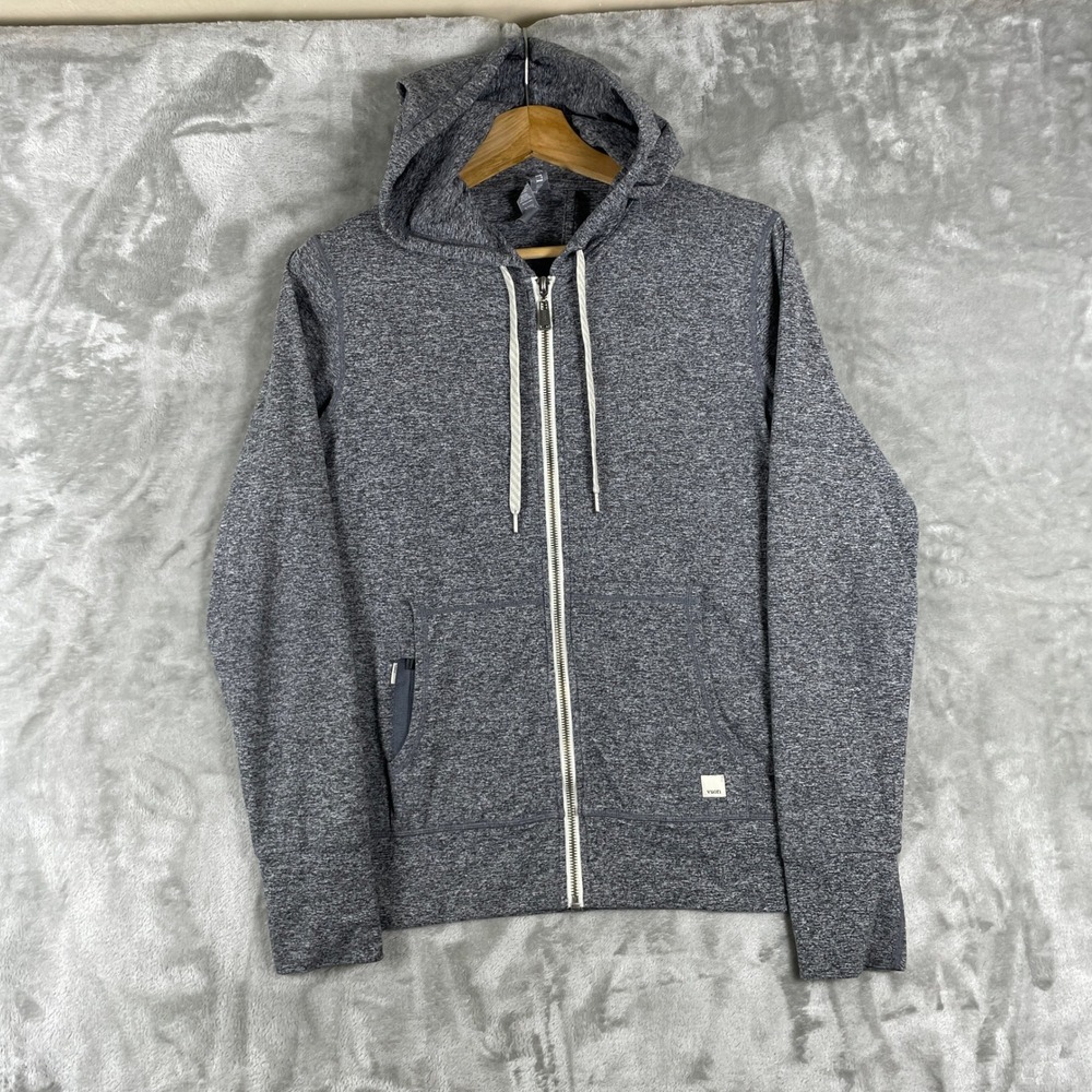 Vuori Halo Performance Zip Up Hoodie Womens Medium Gray Heather VW201